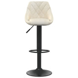Tabourets de bar lot de 2 crème velours