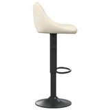 Tabourets de bar lot de 2 crème velours