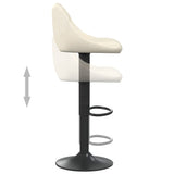 Tabourets de bar lot de 2 crème velours