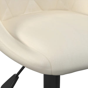 Tabourets de bar lot de 2 crème velours