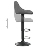 Tabourets de bar lot de 2 gris foncé velours