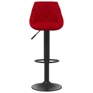 Tabourets de bar lot de 2 rouge bordeaux velours