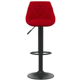 Tabourets de bar lot de 2 rouge bordeaux velours