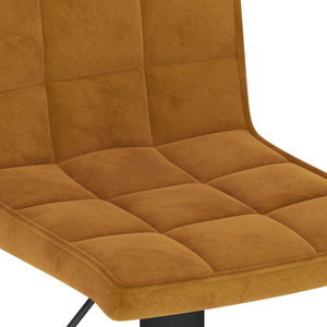 Tabourets de bar lot de 2 marron velours