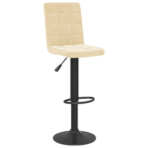 Tabourets de bar lot de 2 crème velours