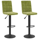 Tabourets de bar lot de 2 vert clair velours