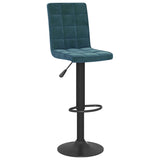 Tabourets de bar lot de 2 bleu velours