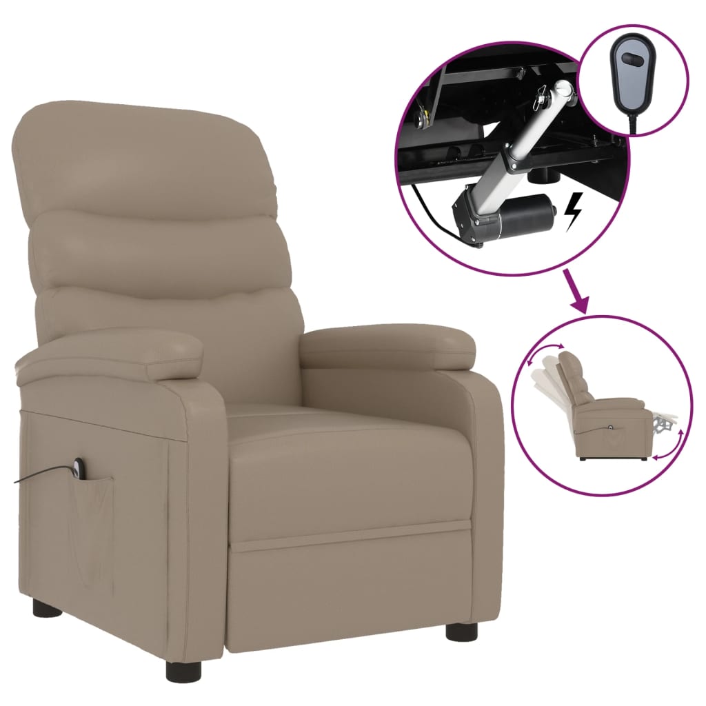 Fauteuil inclinable électrique Cappuccino Similicuir