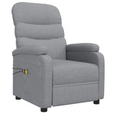 Fauteuil électrique de massage Gris clair Tissu