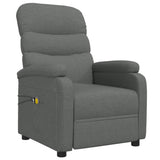Fauteuil électrique de massage Gris foncé Tissu