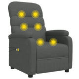 Fauteuil électrique de massage Gris foncé Tissu