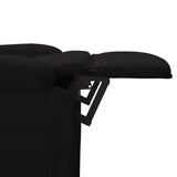 Fauteuil électrique de massage Noir Tissu