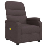 Fauteuil électrique de massage Marron foncé Tissu