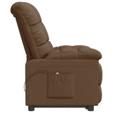 Fauteuil inclinable électrique Marron Tissu