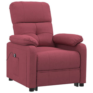 Fauteuil inclinable électrique Rouge bordeaux Tissu