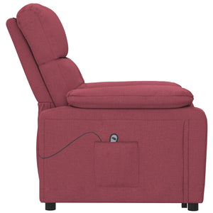 Fauteuil inclinable électrique Rouge bordeaux Tissu