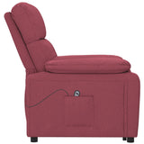Fauteuil inclinable électrique Rouge bordeaux Tissu