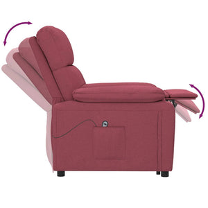 Fauteuil inclinable électrique Rouge bordeaux Tissu