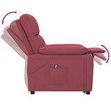 Fauteuil inclinable électrique Rouge bordeaux Tissu