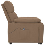 Fauteuil inclinable électrique Marron Tissu