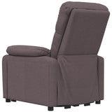 Fauteuil inclinable électrique Marron foncé Tissu
