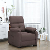 Fauteuil inclinable électrique Marron foncé Tissu