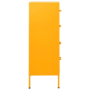 Commode Jaune moutarde 80x35x101,5 cm Acier