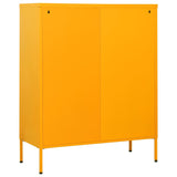 Commode Jaune moutarde 80x35x101,5 cm Acier