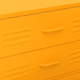 Commode Jaune moutarde 80x35x101,5 cm Acier