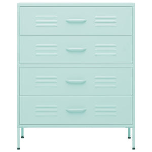 Commode Vert menthe 80x35x101,5 cm Acier
