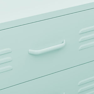 Commode Vert menthe 80x35x101,5 cm Acier