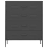 Commode Anthracite 80x35x101,5 cm Acier