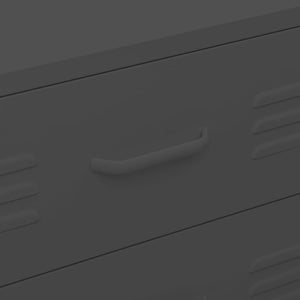 Commode Anthracite 80x35x101,5 cm Acier