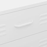 Commode Blanc 80x35x101,5 cm Acier