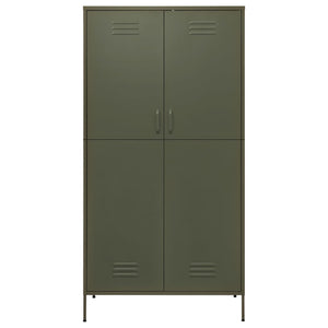 Garde-robe Vert olive 90x50x180 cm Acier