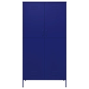 Garde-robe Bleu marine 90x50x180 cm Acier