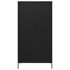 Garde-robe Noir 90x50x180 cm Acier