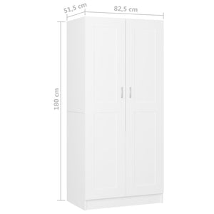 Garde-robe Blanc 82,5x51,5x180 cm Aggloméré