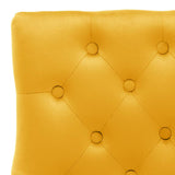 Chaises à manger lot de 2 jaune velours