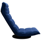Chaise de sol pivotante Bleu Velours