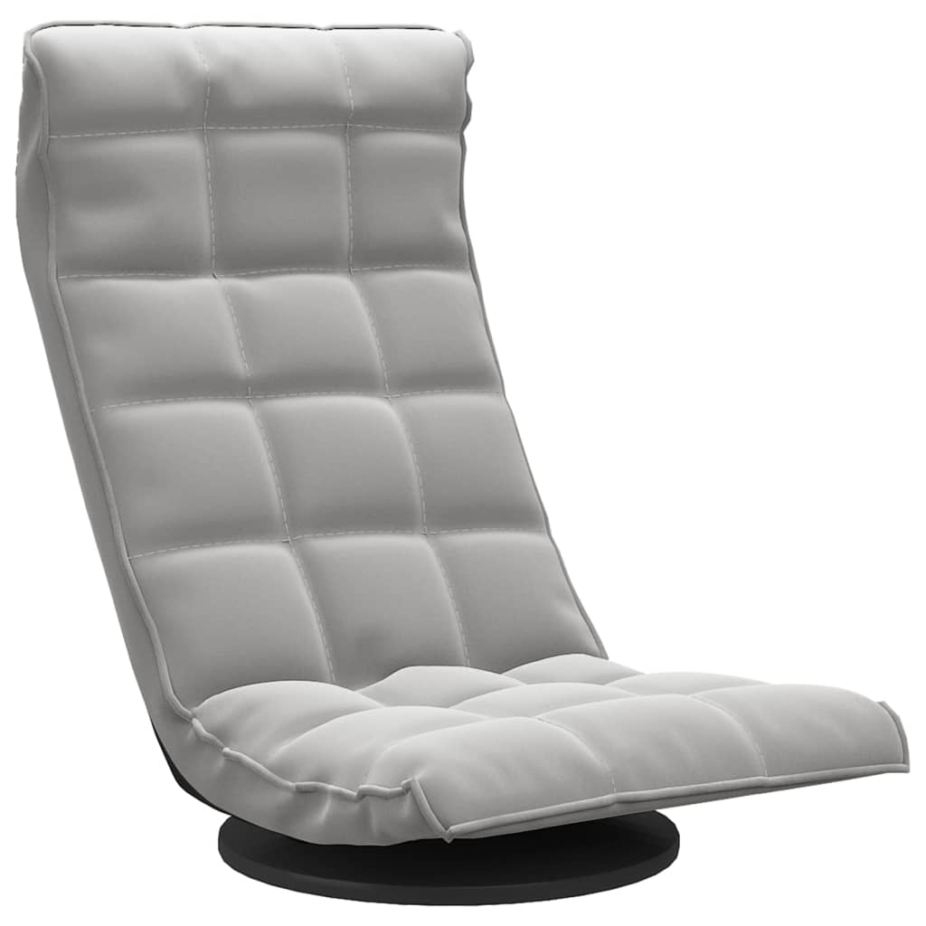 Chaise de sol pivotante Gris clair Velours