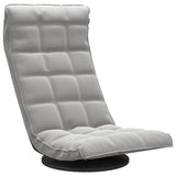Chaise de sol pivotante Gris clair Velours