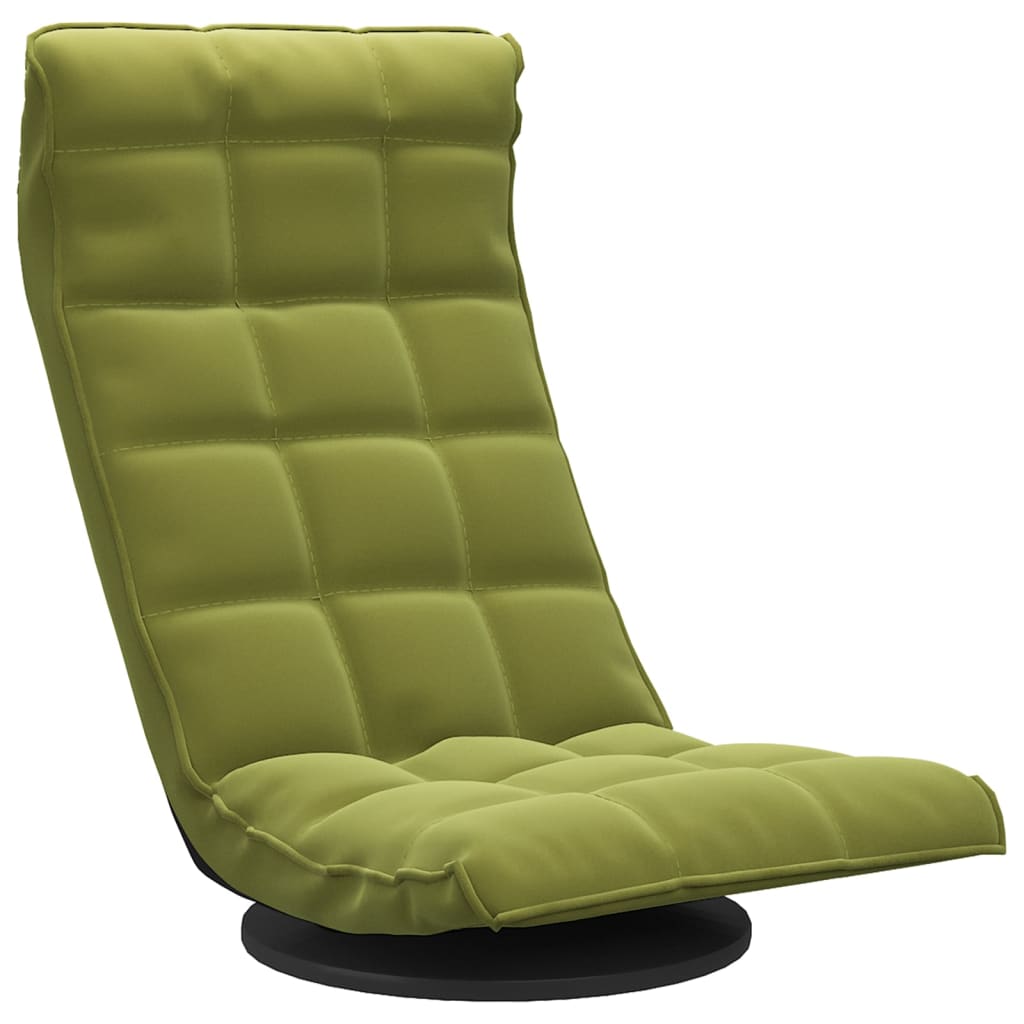 Chaise de sol pivotante Vert clair Velours