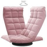 Chaise de sol pivotante Rose Velours