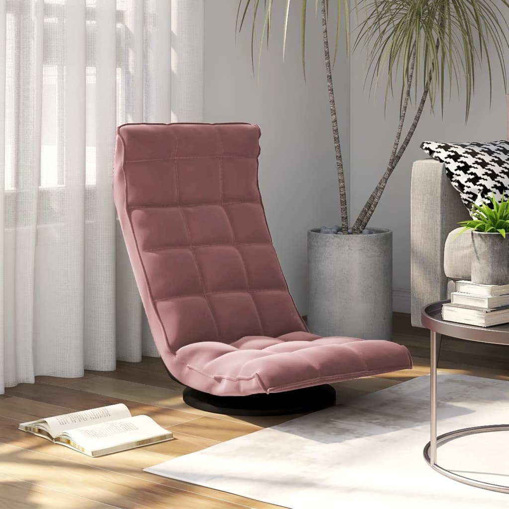 Chaise de sol pivotante Rose Velours