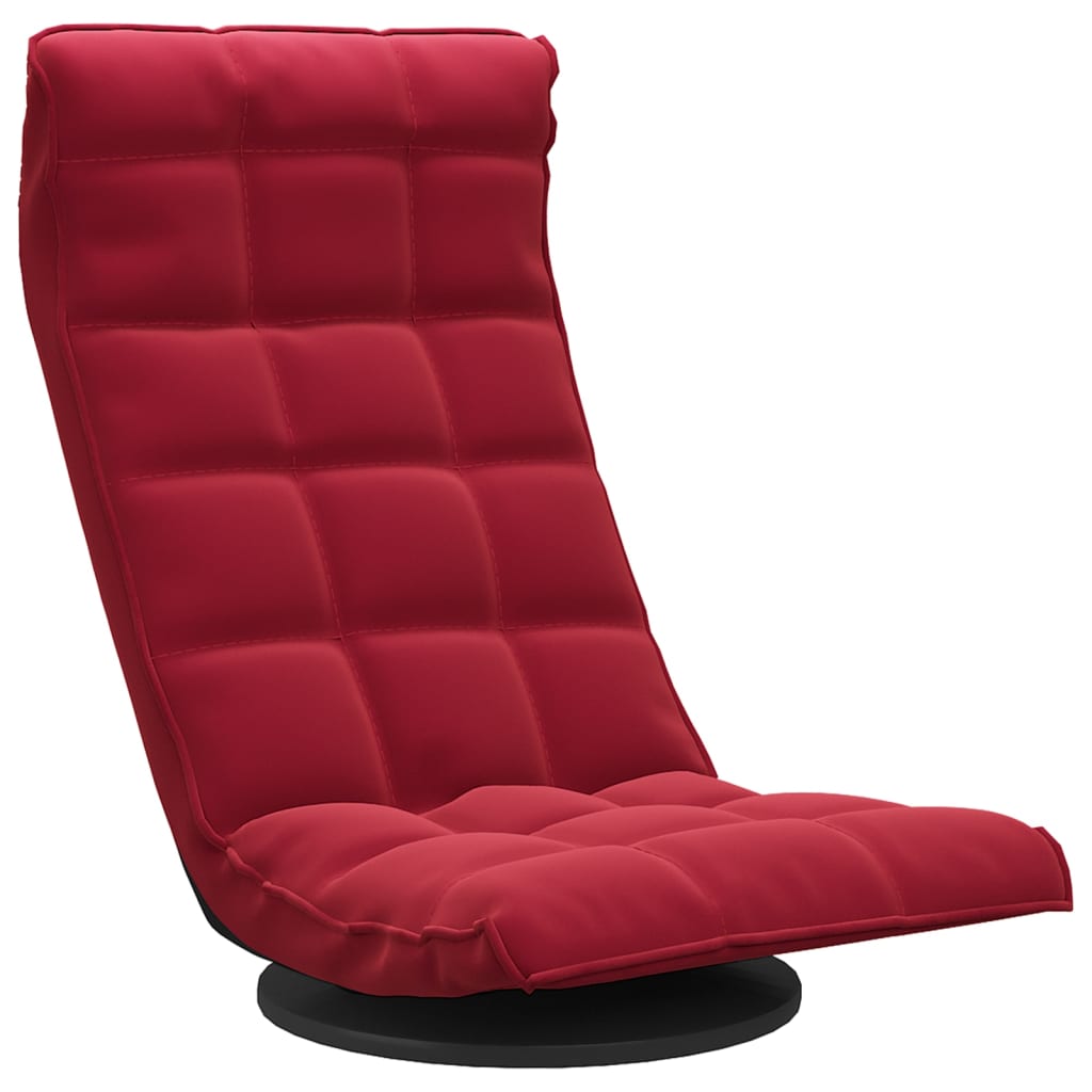 Chaise de sol pivotante Rouge bordeaux Velours