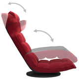 Chaise de sol pivotante Rouge bordeaux Velours