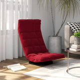 Chaise de sol pivotante Rouge bordeaux Velours