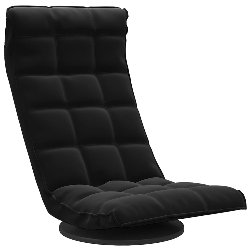 Chaise de sol pivotante Noir Velours