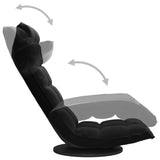 Chaise de sol pivotante Noir Velours